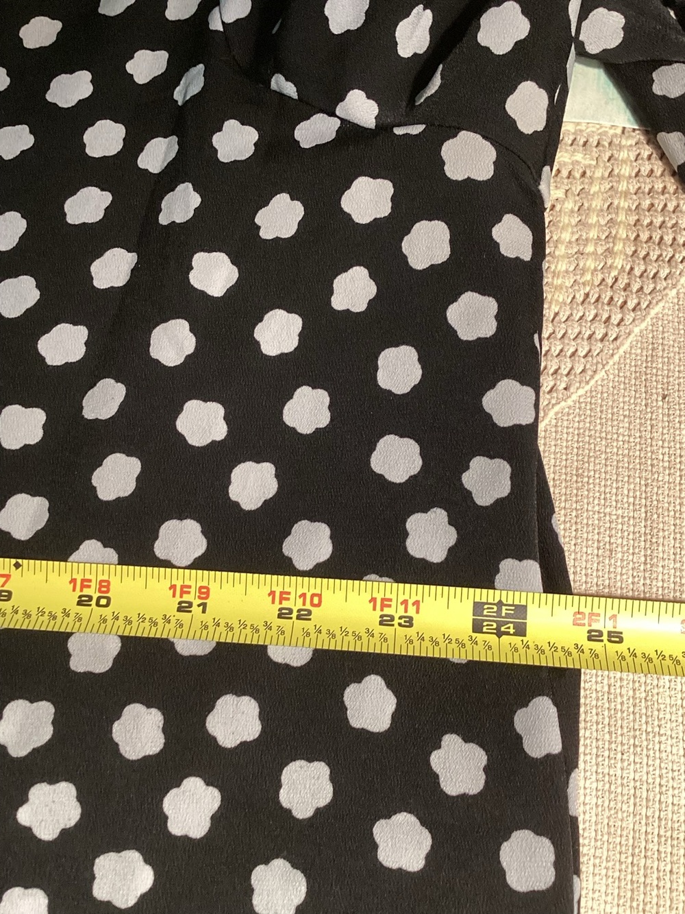 kate spade Black and White Polka Dot Long Sleeve Tiered Dress - Picture 11 of 12
